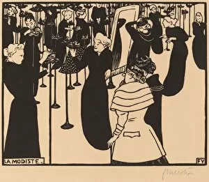 Lix Edouard Vallotton Gallery: La Modiste (The Milliner), 1894. Creator: Félix Vallotton