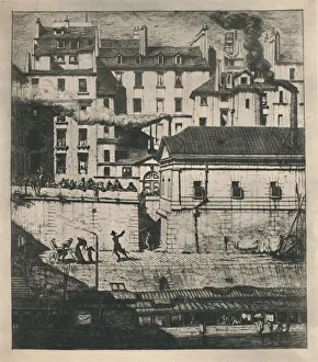 Meryon Prints: La Morgue (3rd State, 9 1 / 8 x 8 1 / 8 Inches), 1854, (1927). Artist: Charles Meryon