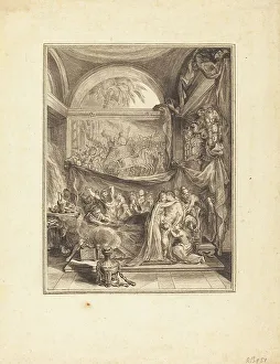 Germanicus Prints: La mort de Germanicus. Creator: Gabriel de Saint-Aubin