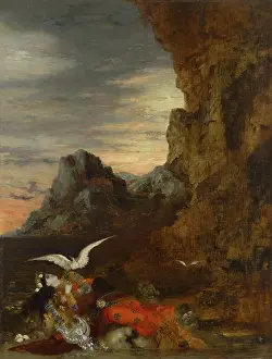 Sappho Prints: La mort de Sappho (The Death of Sappho), c1872. Creator: Moreau, Gustave (1826-1898)