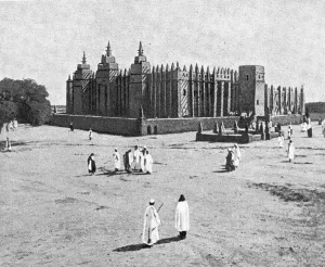 Malian Prints: La mosquee de Djenne reconstruite en 1907