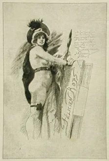 Muse Prints: La Muse de Rops, 1895. Creator: Félicien Rops