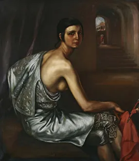 Bullfighting Prints: La nina torera (The Torero girl), 1928-1929. Creator: Romero de Torres