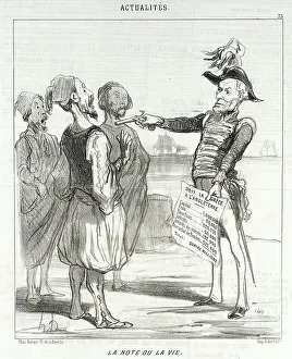 Debt Prints: La Note ou la Vie, 1850. Creator: Honore Daumier