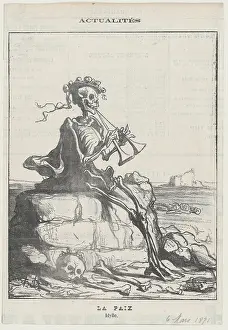 Bone Prints: La Paix - Idylle, 1871. Creator: Honore Daumier