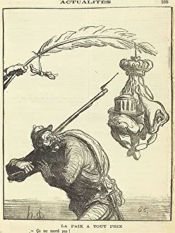 Newsprint Prints: La paix a tout prix, 1870. Creator: Honore Daumier