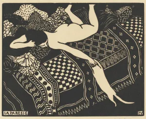 Reclining Prints: La paresse (Laziness), 1896. Creator: Felix Vallotton