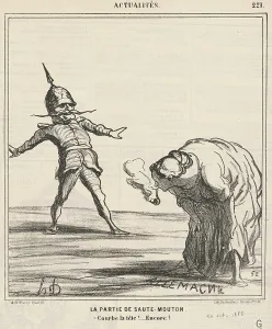 La partie de saute-mouton, 19th century. Creator: Honore Daumier