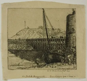 Maclaughlan Donald Shaw Prints: La Passerelle, Boulogne, 1902. Creator: Donald Shaw MacLaughlan