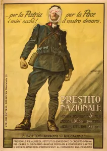 Blinded Gallery: Per la Patria i mieli occhi! Per la Pace il vosto denaro, c. 1917
