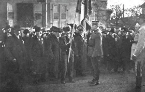 War Veteran Prints: La patrie retrouvee; A Haguenau un veteran de 81 ans