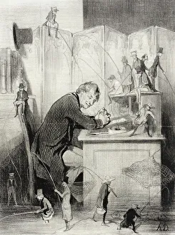 Imagination Prints: La Pêche, 1843. Creator: Honore Daumier