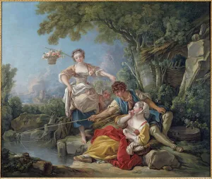 Boucher Prints: La Pêche à la ligne, 1767. Creator: Boucher, François (1703-1770)