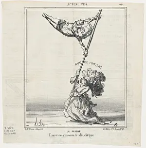 Balanced Prints: La Perche, 1870. Creator: Honore Daumier