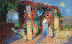 Domestic Animals Prints: La pergola a Marquayrol, c1900-1910. Creator: Martin, Henri (1860-1943)