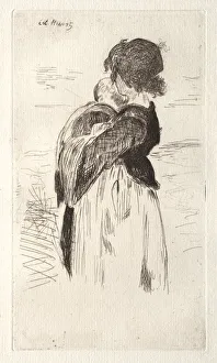 La petite fille tenant un bebe. Creator: Edouard Manet (French, 1832-1883)