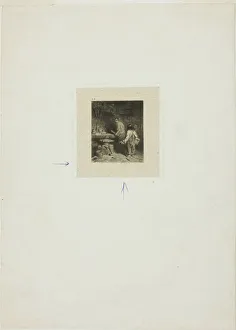 Smithy Prints: La petite forge, n. d. Creator: Charles Emile Jacque