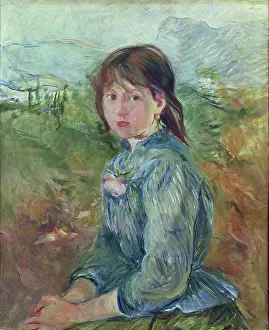 Morisot Prints: La Petite Nicoise (The Small Girl from Nice), 1889. Creator: Morisot, Berthe (1841-1895)