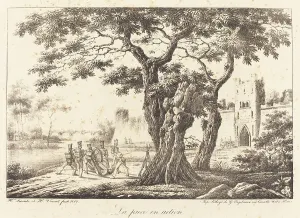 Emile John Horace Vernet Prints: La piece en action, 1817. Creator: Emile Jean-Horace Vernet