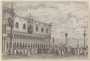La Piera del Bando. V. c. 1735 / 1746. Creator: Canaletto