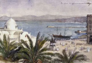 Fritz Ludvig Von Dardel Prints: La place du gouvernement à Algiers'