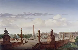Chabaud Latour Prints: La place de la Concorde, vue de la terrasse du bord de l'eau ; le roi Louis-Philippe