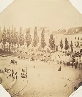 Brussels Belgium Prints: La place pendant les fetes de septembre, 1854-56. Creator