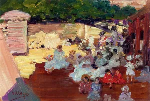 Aviodance Prints: La Plage de San Sebastian, c1900s. Creator: José Villegas Cordero