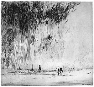 La Pluie, 1880-1940 (1924). Artist: Gaston De Latenay