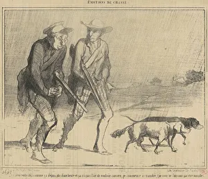La pluie tombe déja comme ça depuis... 19th century. Creator: Honore Daumier