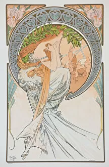 Mucha Gallery: La Poesia (From the series The Arts), 1898. Creator: Mucha, Alfons Marie (1860-1939)