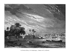 La Pointe-a-Pitre, Guadeloupe, 19th century. Artist: E de Berard La Pointe-a-Pitre, Guadeloupe, 19th century. Artist: E de Berard