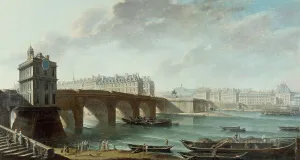 Lile De La Cite Prints: La Pompe de la Samaritaine, le Pont-Neuf et l'île de la Cité