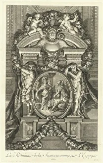 La Prééminence de la France reconnue par l'Espagne 1662 (The Preeminance... [pl. 17], pub.1752. Creators: Jean-Baptiste Masse, Francois Bernard Lepicie)