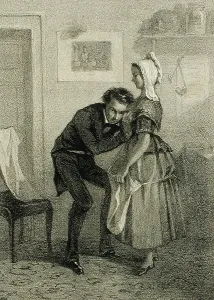 La Premiere auscultation, 1857. Creator: Félicien Rops