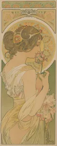 Mucha Gallery: La primevère, 1899. Creator: Mucha, Alfons Marie (1860-1939)