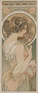 Mucha Prints: La primevère, 1899. Creator: Mucha, Alfons Marie (1860-1939)