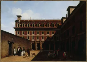 Convent Prints: La prison des Madelonnettes, rue des Fontaines, c1810. Creator: Louis Leopold Boilly