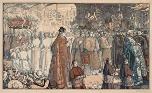 19th Early 20th Century Prints: La Procession de la Fete-Dieu a Nantes, 1901. Creator: Auguste Louis Lepere (French