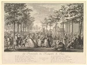 La Promenade des Remparts de Paris, 1760. Creator: Pierre Francois Courtois