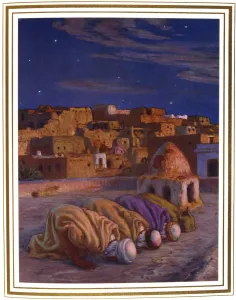 Prostration Prints: La prosternation (La priere) ( Prayer of Prostration ), 1918. Artist: Etienne Dinet