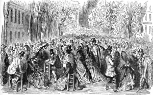 Social Gathering Prints: La Rambla, at Barcelona; Notes on Spain, 1875. Creator: Unknown