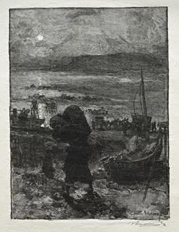 La Recolte du Sable. Creator: Auguste Louis Lepere (French, 1849-1918)
