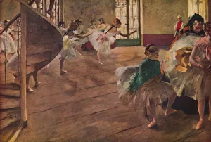 Shawl Prints: La Repetition, 1877. Artist: Edgar Degas