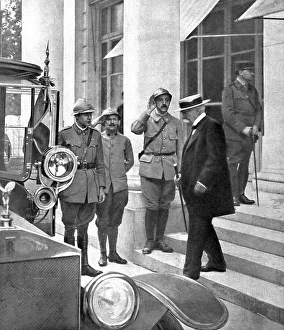 Clemenceau Georges Eugene Benjamin Prints: La resolution des allies; A la sortie du conseil interallie de Versailles