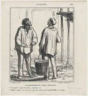 Restoration Prints: La Restauration du Corps Legislatif, 1869. Creator: Honore Daumier