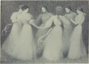 Collotype Prints: La Ronde (Circle Dance), c1898. Creator: Le Sidaner, Henri (1862-1939)