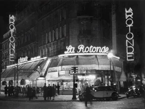 Caf And Xe9 Prints: La Rotonde, Boulevard du Montparnasse, 1939. Creator: Anonymous