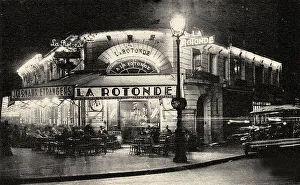 Caf And Xe9 Prints: La Rotonde, Boulevard du Montparnasse, c. 1925. Creator: Anonymous