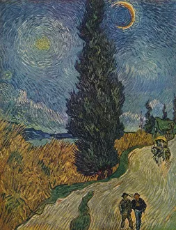 Machine Prints: La Route Aux Cypres, 1890. Artist: Vincent van Gogh